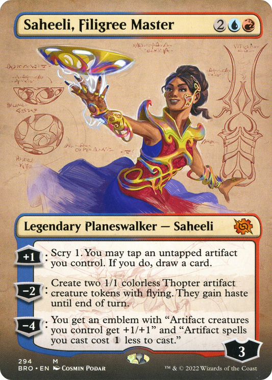 Saheeli, Filigree Master (294) (Borderless) - Foil