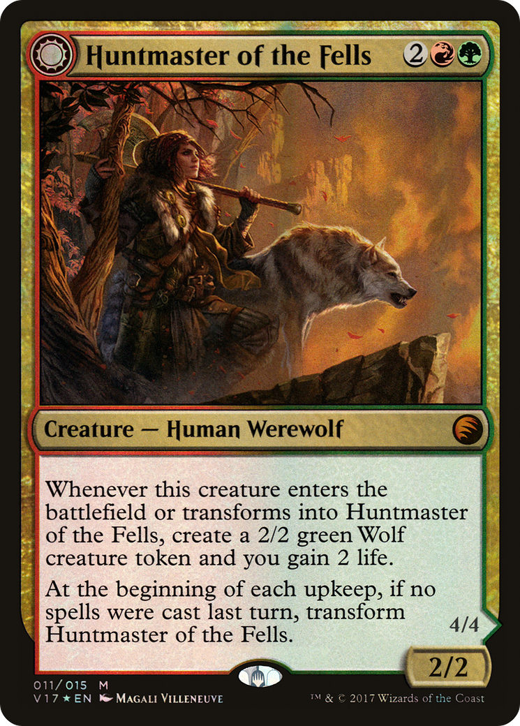 Huntmaster of the Fells // Ravager of the Fells (V17) - Foil