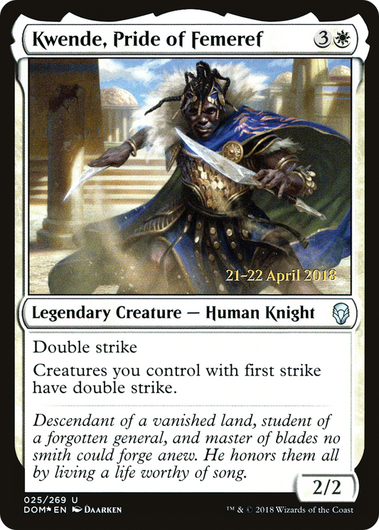 Kwende, Pride of Femeref (025) (Prerelease) - Foil
