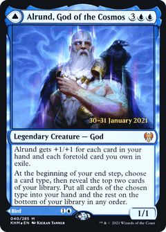 Alrund, God of the Cosmos // Hakka, Whispering Raven (040) (Prerelease) (PKHM) - Foil