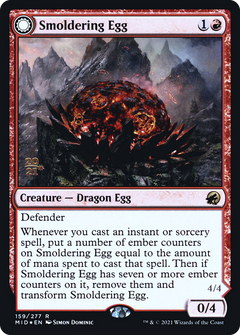 Smoldering Egg // Ashmouth Dragon (159) (Prerelease) (PMID) - Foil