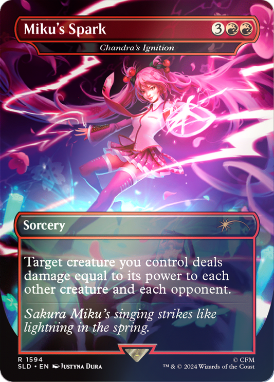 Miku's Spark [Chandra's Ignition] (1594) (Borderless) - Rainbow Foil