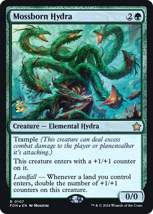 Mossborn Hydra (0107) (Prerelease) - Foil