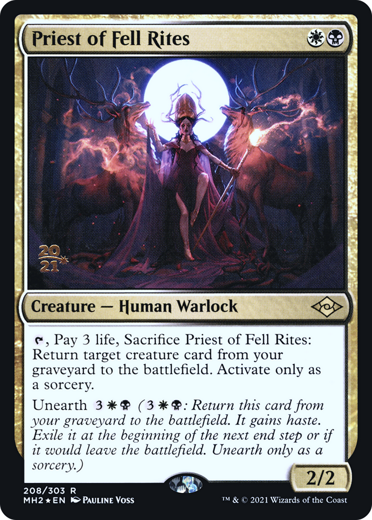 Priest of Fell Rites (208) (Prerelease) - Foil