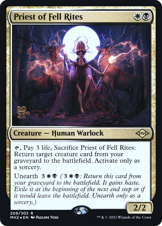 Priest of Fell Rites (208) (Prerelease) - Foil