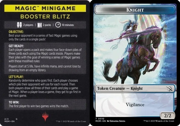 Magic Minigame: Booster Blitz // Knight (0010) Double-Sided Token (TMOM)