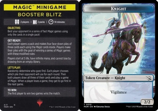 Magic Minigame: Booster Blitz // Knight (0010) Double-Sided Token (TMOM)