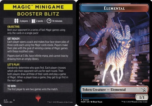 Magic Minigame: Booster Blitz // Elemental (0009) Double-Sided Token (TMOM)