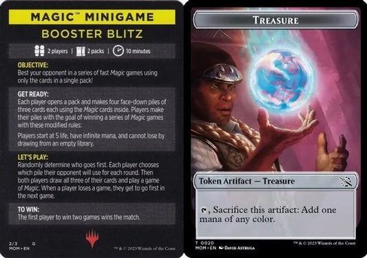 Magic Minigame: Booster Blitz // Treasure (0020) Double-Sided Token (TMOM)
