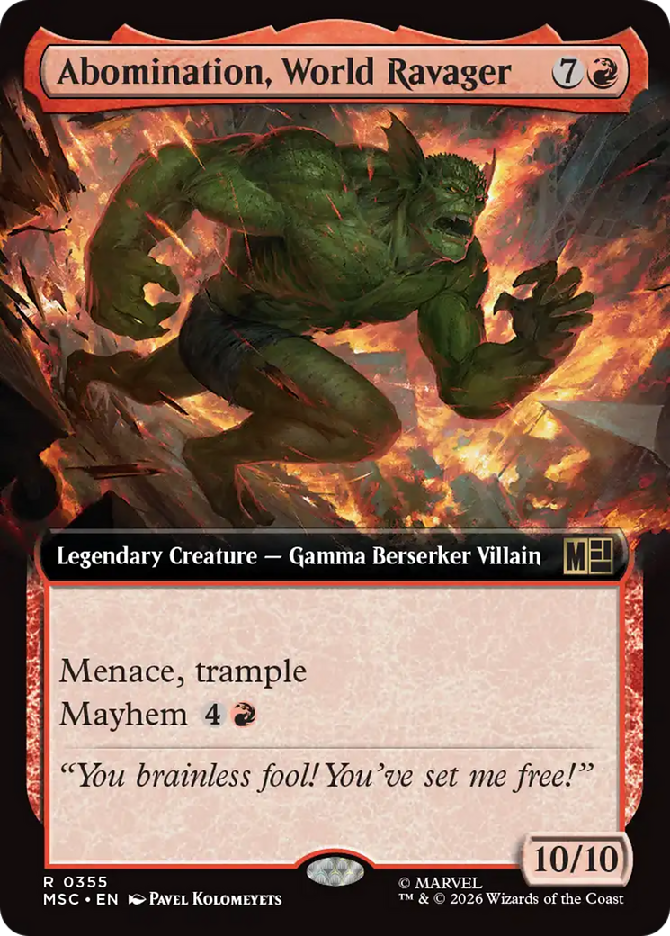 Abomination, World Ravager (0355) (Extended Art) (MSC)