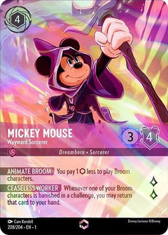 Mickey Mouse, Wayward Sorcerer (0208) (Enchanted) - Inkwash Foil