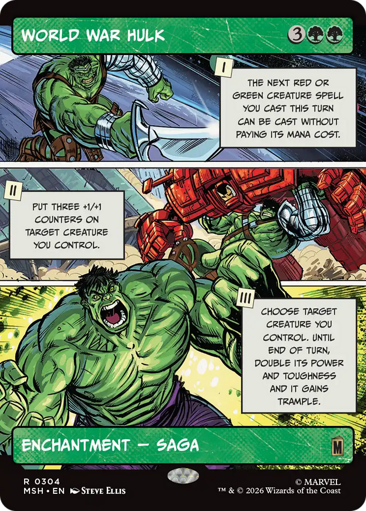 World War Hulk (0304) (Borderless) (MSH) - Foil