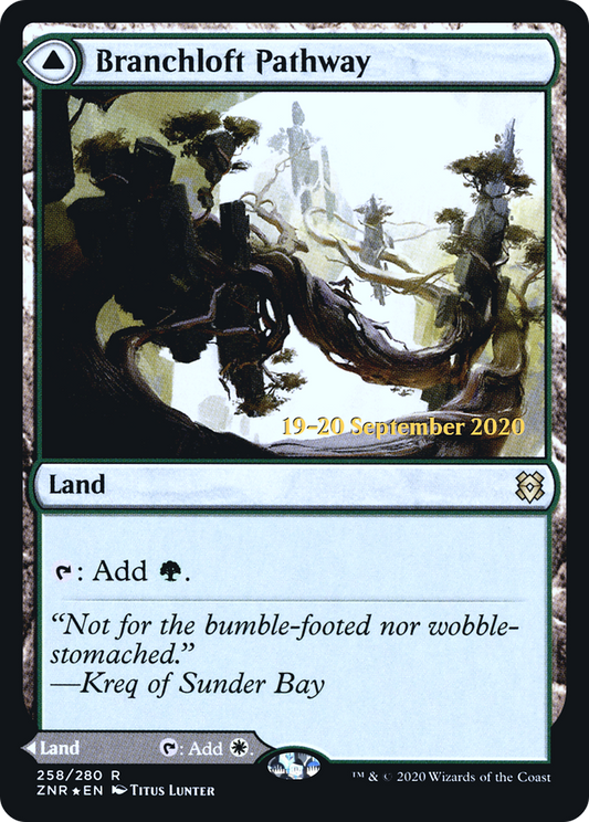 Branchloft Pathway // Boulderloft Pathway (258) (Prerelease) (PZNR) - Foil