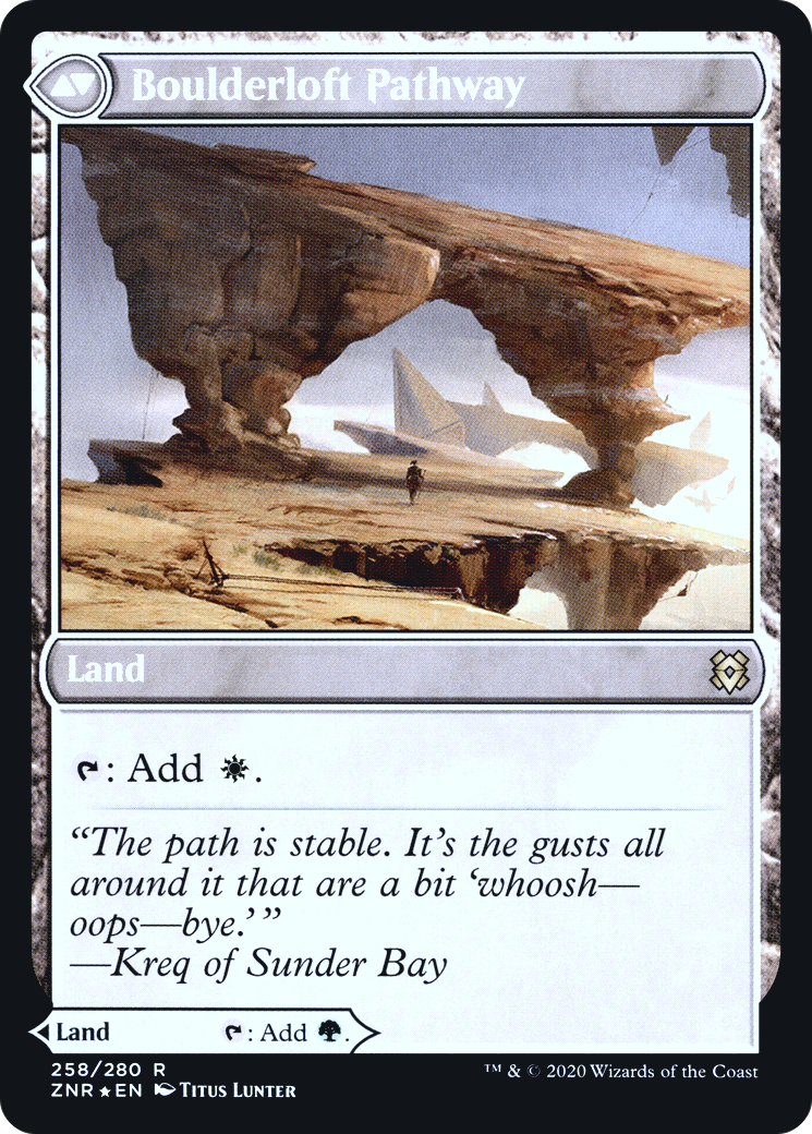 Branchloft Pathway // Boulderloft Pathway (258) (Prerelease) (PZNR) - Foil