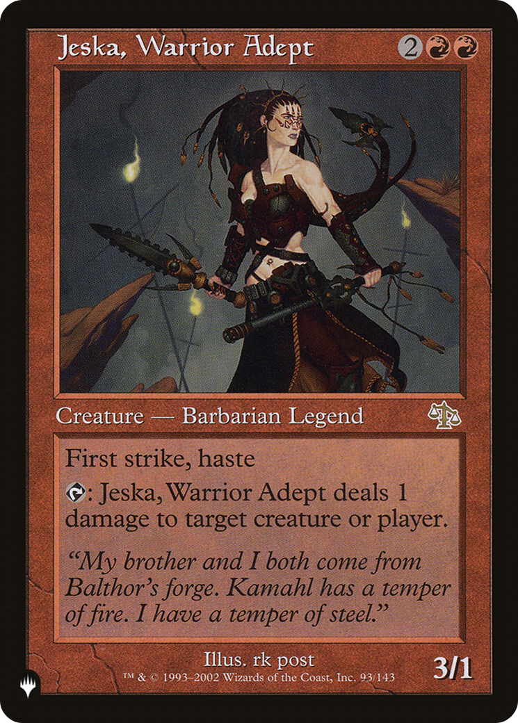 Jeska, Warrior Adept (JUD-93) (Retro Frame) (PLST)