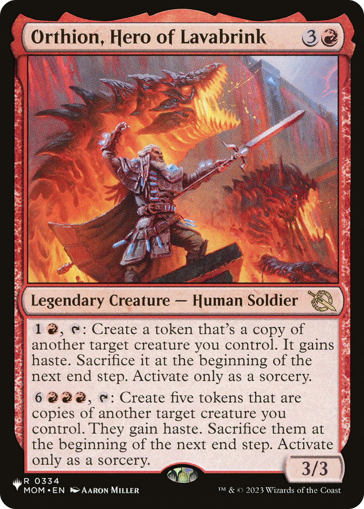 Orthion, Hero of Lavabrink (MOM-334) (PLST)