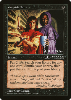 Vampiric Tutor (1st Place) (Oversized) (Arena League Promo)