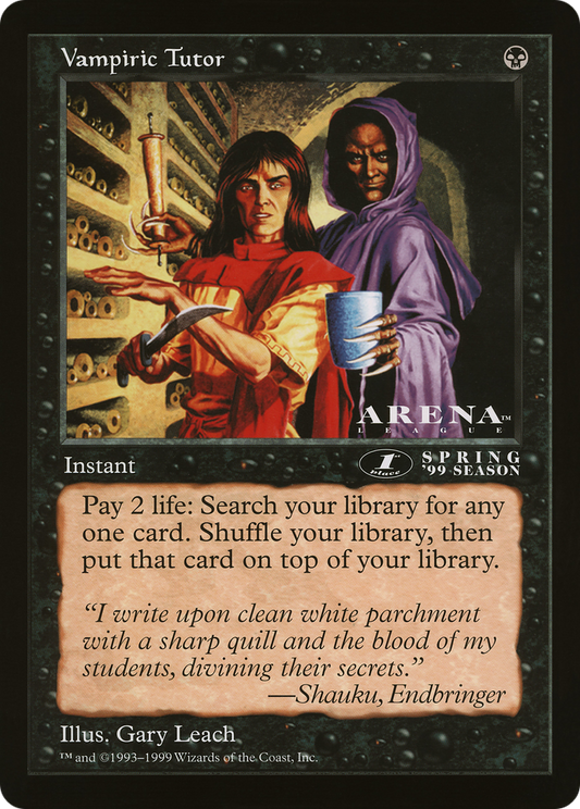Vampiric Tutor (1st Place) (Oversized) (Arena League Promo)