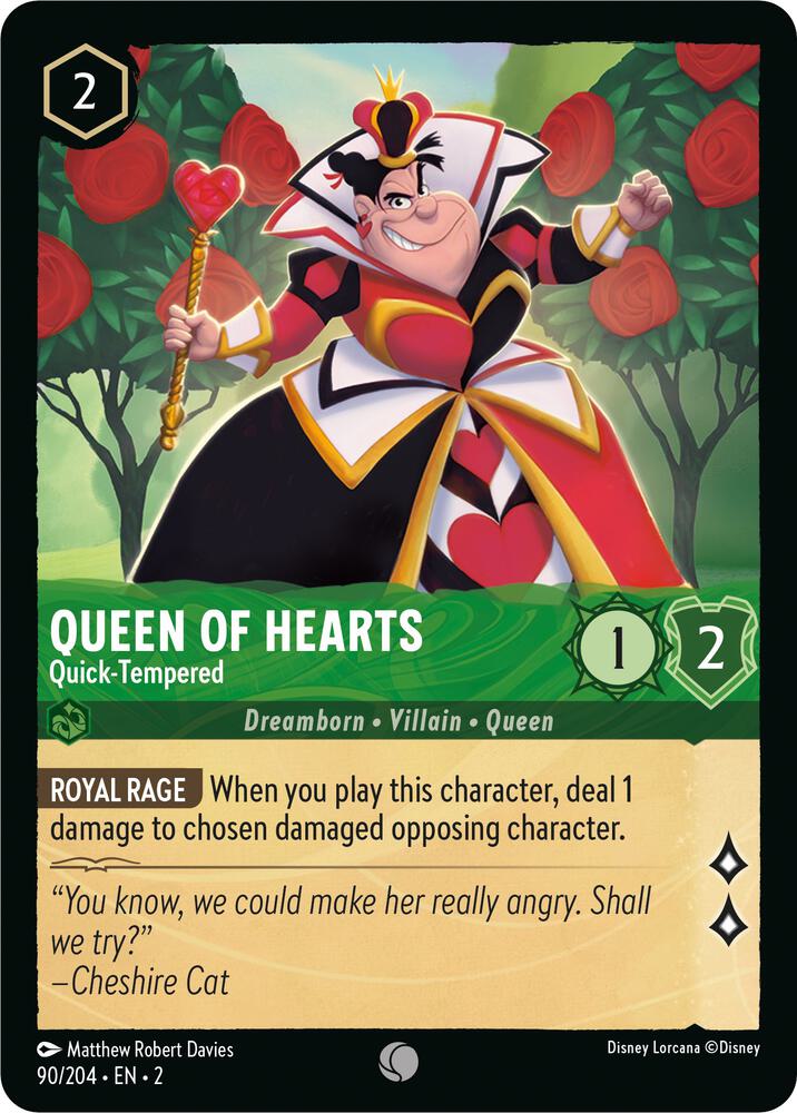 Queen of Hearts, Quick-Tempered (0090) - Cold Foil