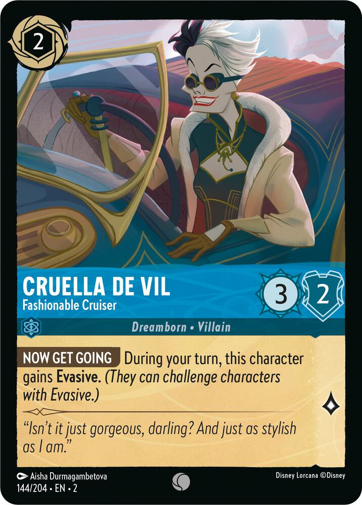 Cruella De Vil, Fashionable Cruiser (0144) - Cold Foil