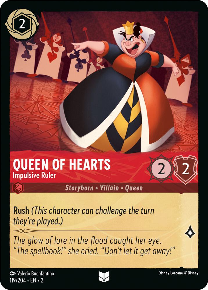 Queen of Hearts, Impulsive Ruler (0119) - Cold Foil
