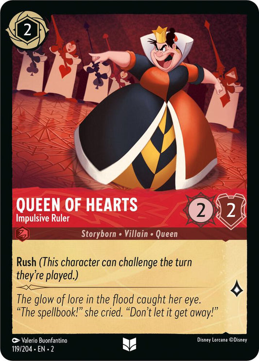 Queen of Hearts, Impulsive Ruler (0119) - Cold Foil