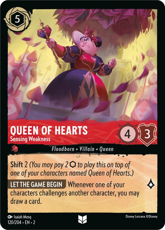 Queen of Hearts, Sensing Weakness (0120) - Cold Foil