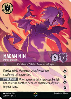 Madam Mim, Purple Dragon (0208) (Enchanted) - Inkwash Foil