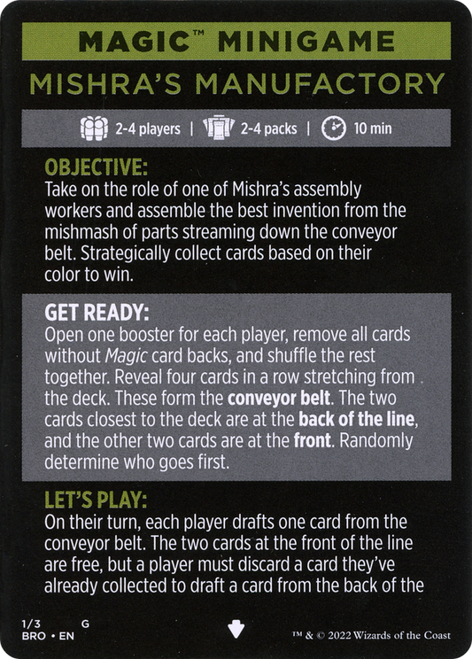 Magic Minigame: Mishra's Manufactory (MBRO)