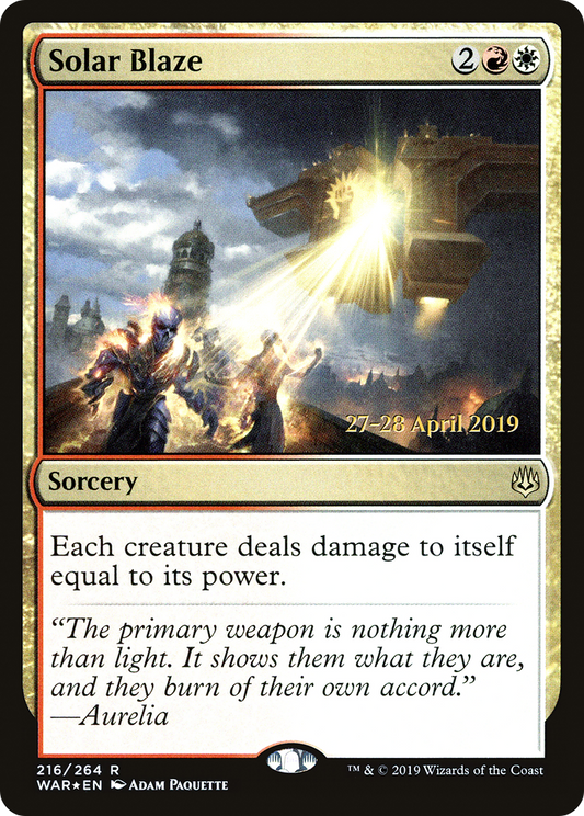 Solar Blaze (216) (Prerelease) - Foil