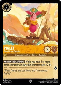 Piglet, Pooh Pirate Captain (0016) - Cold Foil