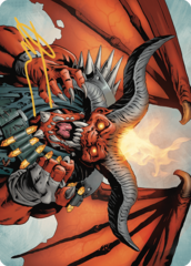 Rakdos, the Muscle (53/54) Art Card (AOTJ) - Gold-Stamped Signature