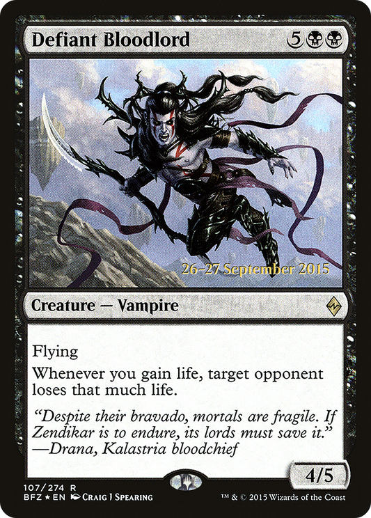 Defiant Bloodlord (107) (Prerelease) - Foil