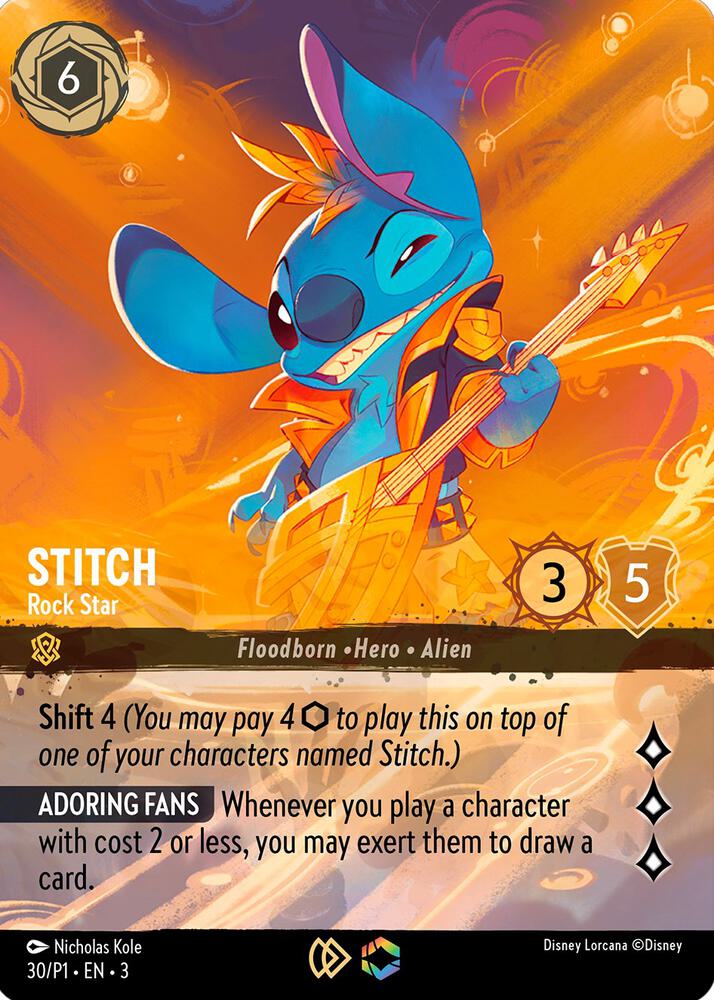 Stitch, Rock Star (30/P1) - Satin Holographic Foil