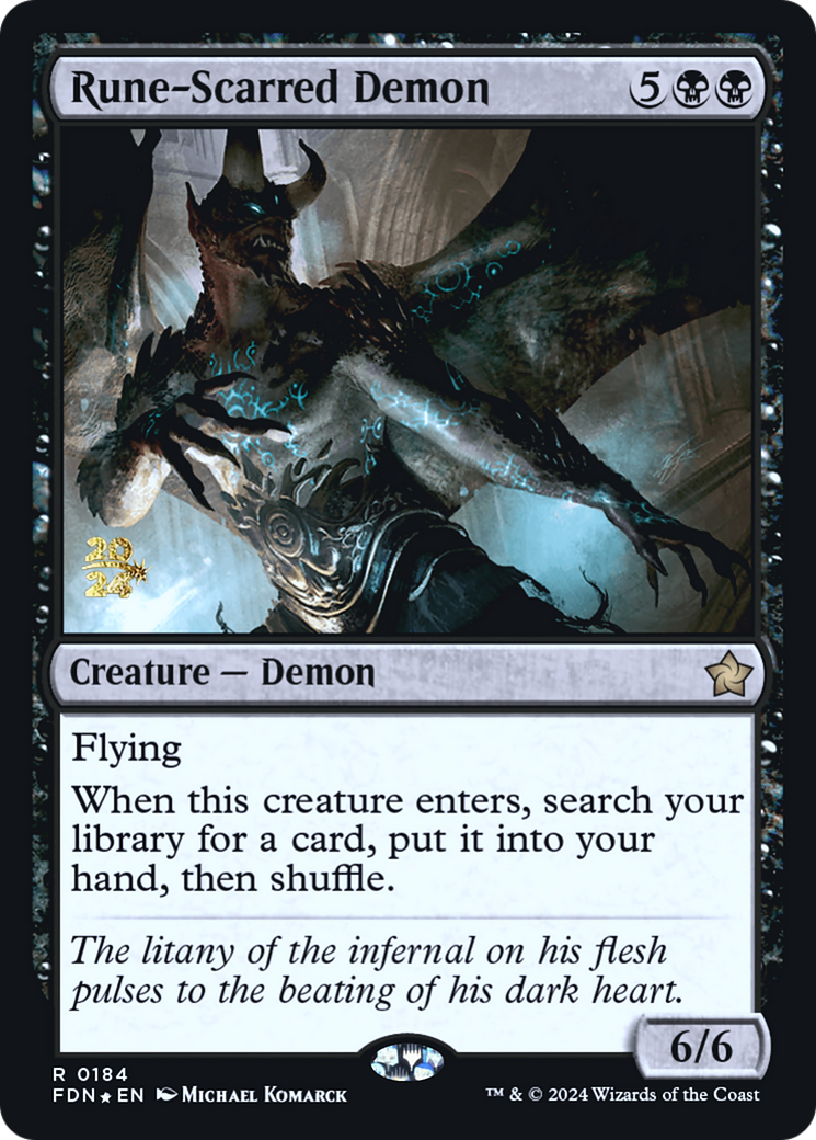 Rune-Scarred Demon (0184) (Prerelease) - Foil