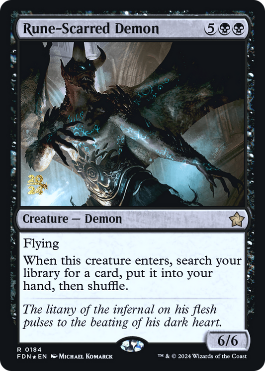 Rune-Scarred Demon (0184) (Prerelease) - Foil