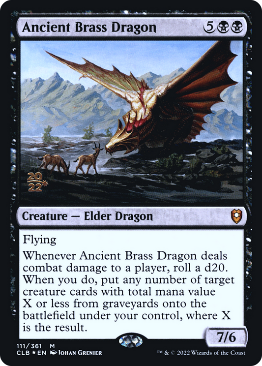 Ancient Brass Dragon (111) (Prerelease) - Foil