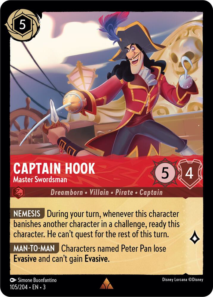Captain Hook, Master Swordsman (0105) - Cold Foil