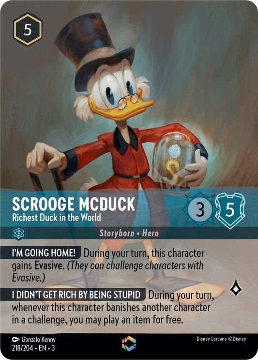 Scrooge McDuck, Richest Duck in the World (0218) (Enchanted) - Inkwash Foil
