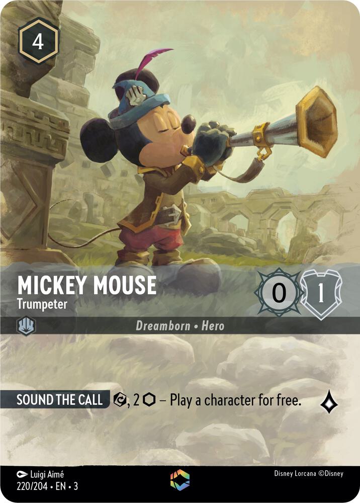Mickey Mouse, Trumpeter (0220) (Enchanted) - Inkwash Foil