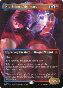 Niv-Mizzet, Visionary (0411) (Borderless) - Mana Foil