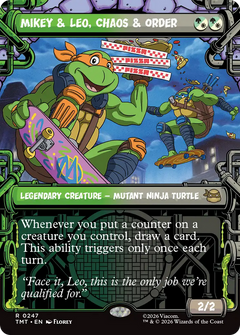 Mikey & Leo, Chaos & Order (0247) (Sewer Frame) (TMT) - Foil