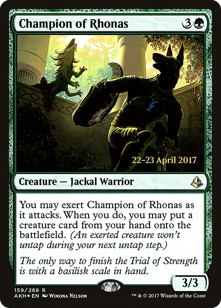 Champion of Rhonas (159) (Prerelease) - Foil