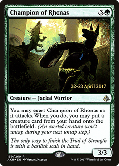 Champion of Rhonas (159) (Prerelease) - Foil