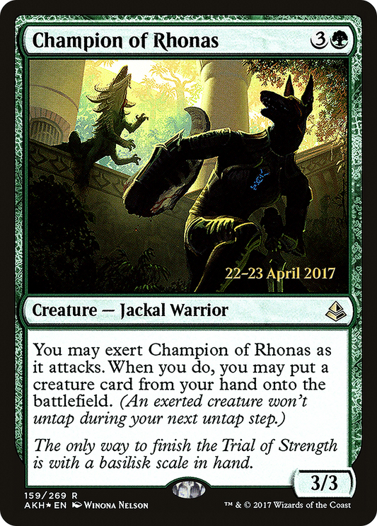 Champion of Rhonas (159) (Prerelease) - Foil