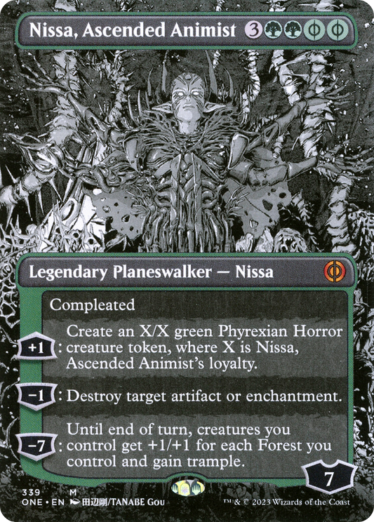 Nissa, Ascended Animist (339) (Borderless) - Foil