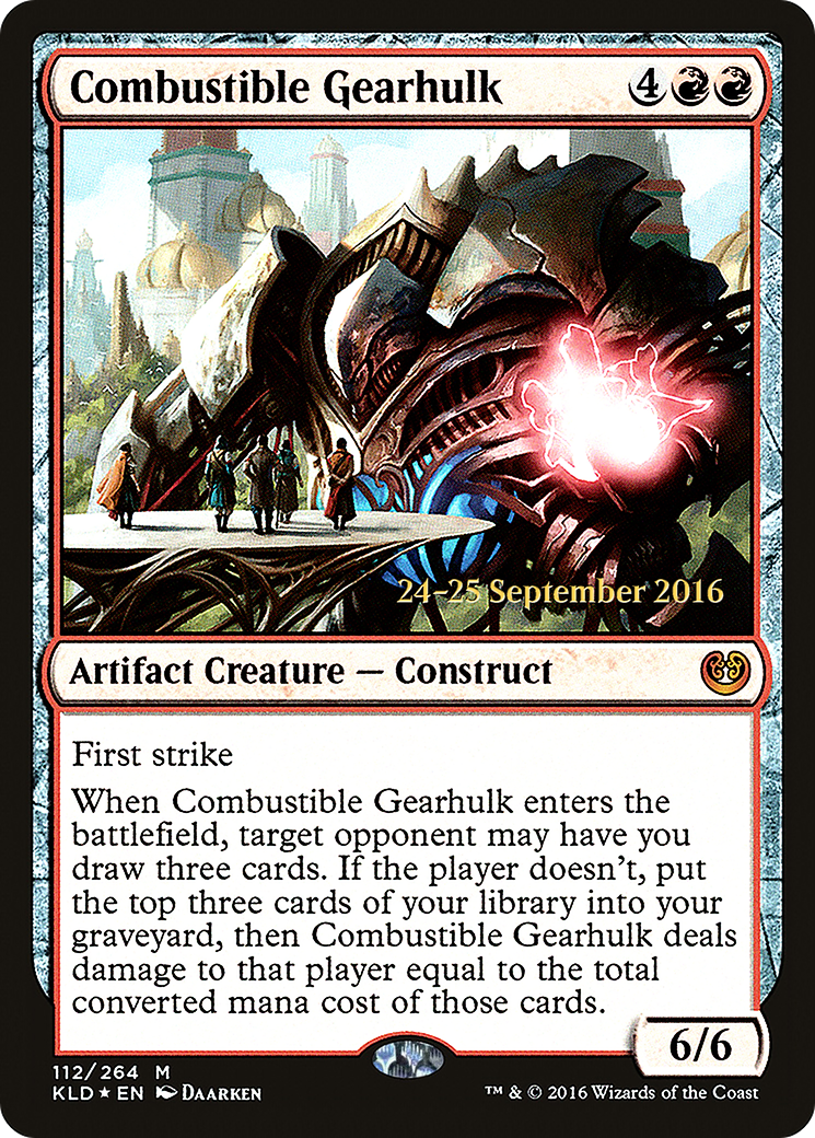Combustible Gearhulk (112) (Prerelease) - Foil