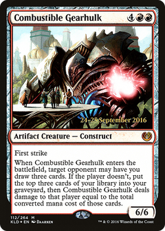 Combustible Gearhulk (112) (Prerelease) - Foil