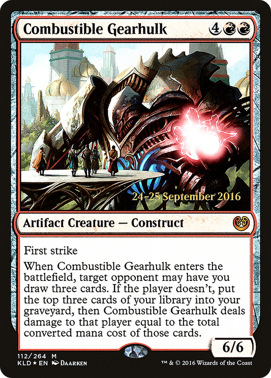 Combustible Gearhulk (112) (Prerelease) - Foil