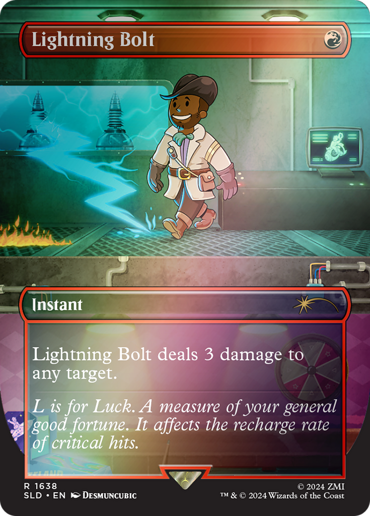 Lightning Bolt (1638) (Borderless) - Rainbow Foil
